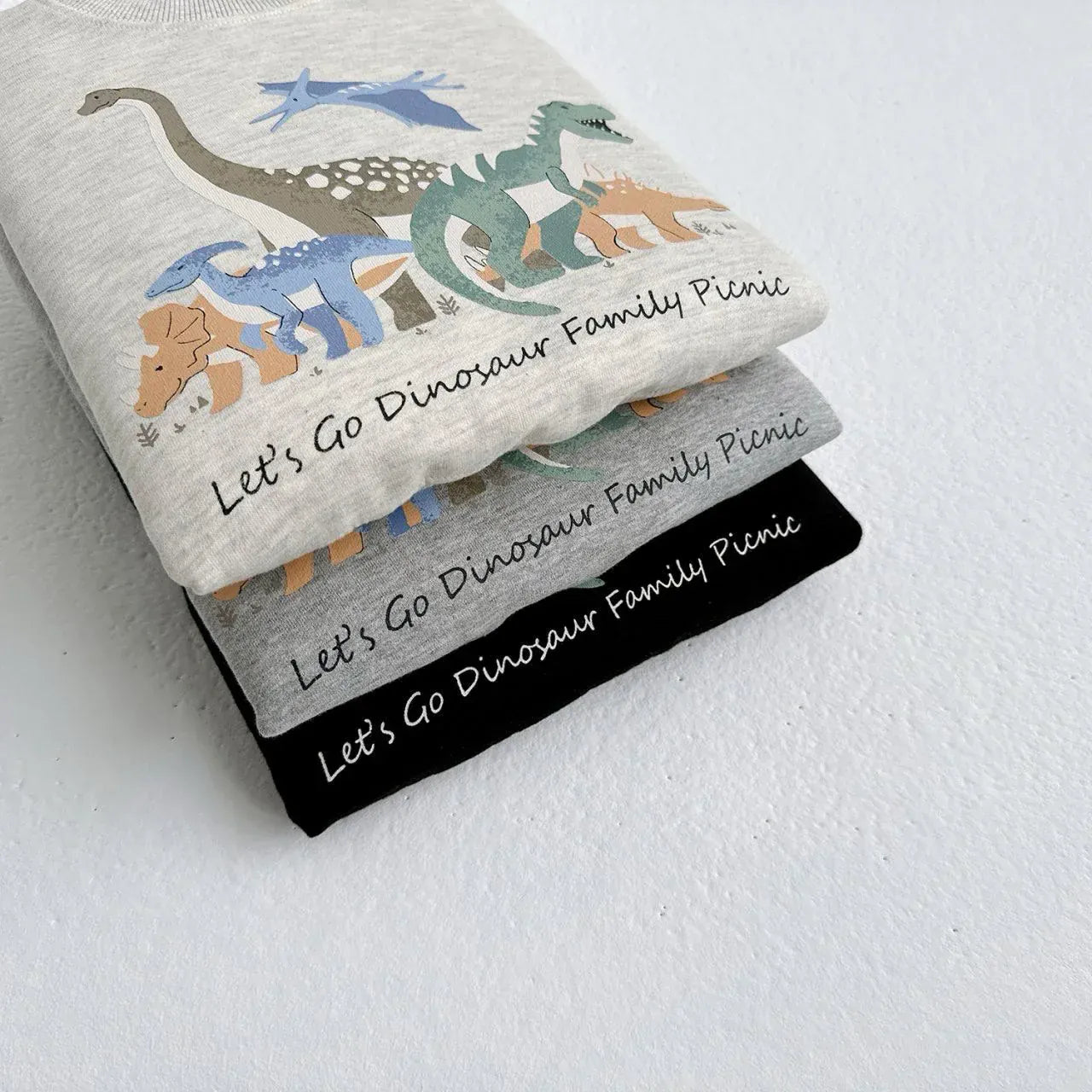 長袖セットアップ キッズセットアップ 2点セット 恐竜ダイナソープリントスウェットトレーナー+スウェットパンツ 3カラー【mh0006962】