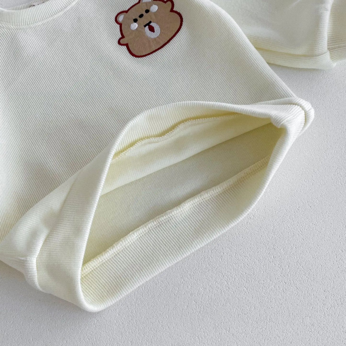 長袖セットアップ キッズセットアップ 2点セット スウェットトレーナー+スウェットパンツ アニマル刺繍 4カラー