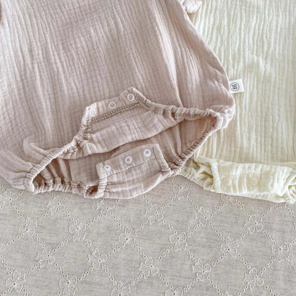 半袖ロンパース ベビーロンパース フリルスリーブボディスーツ 2カラー【mh0004476】