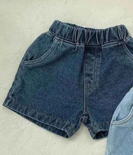 ハーフパンツ・ショートパンツ キッズパンツ デニム ショートパンツ ブルー 2カラー【mh0004546】