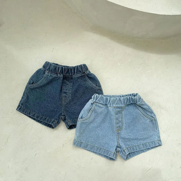 ハーフパンツ・ショートパンツ キッズパンツ デニム ショートパンツ ブルー 2カラー【mh0004546】
