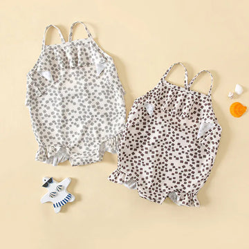 ベビー用水着 ベビー水着 ワンピース/セパレート ビキニ フリル フラワー小花柄プリント スイムウェア 2カラー【mh0005115】