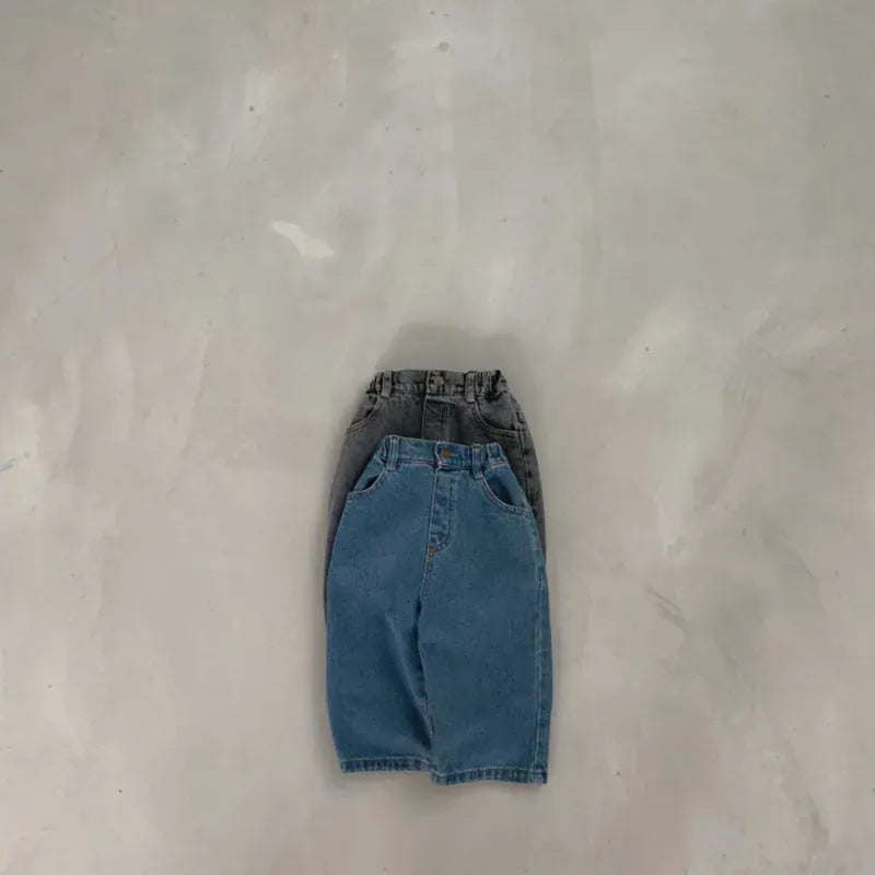 デニムパンツ ベビーパンツ デニムパンツ シンプルベーシック ジーンズ ジーパン 2カラー【mh0005359】