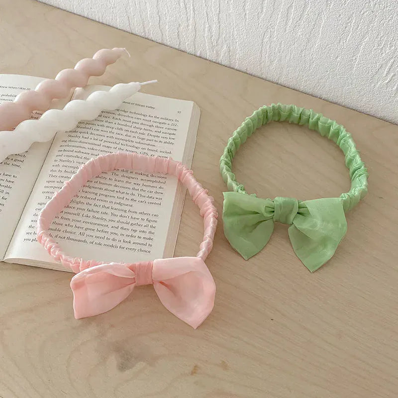 半袖ロンパース ベビーロンパース 半袖パフスリーブボディスーツ リボン フラワープリント ヘアバンドセット 2カラー【mh0005422】