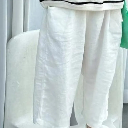 ロングパンツ・スウェットパンツ キッズパンツ コットンリネン サマールーズパンツ 2カラー【mh0005921】