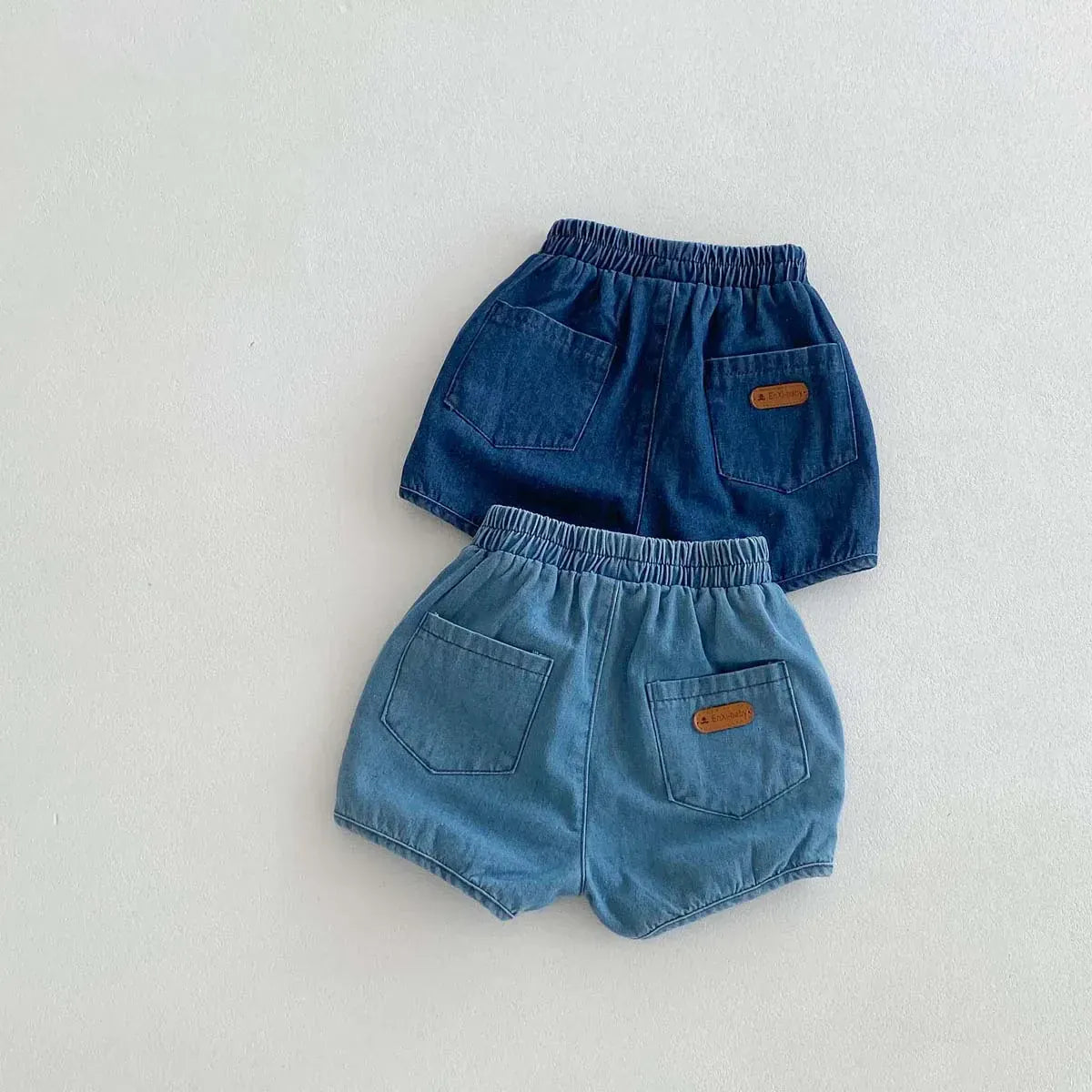 ハーフパンツ・ショートパンツ キッズパンツ デニムショートパンツ シンプルベーシック 2カラー【mh0006184】