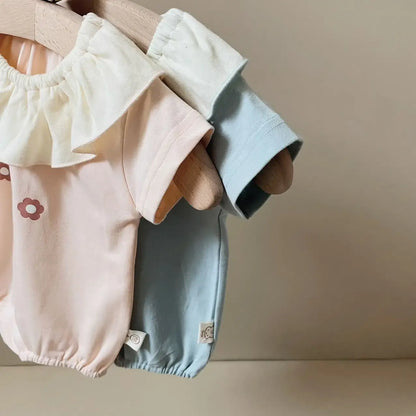 半袖ロンパース ベビーロンパース サークル襟 半袖ボディスーツ うさぎミッフィー 2カラー【mh0006311】