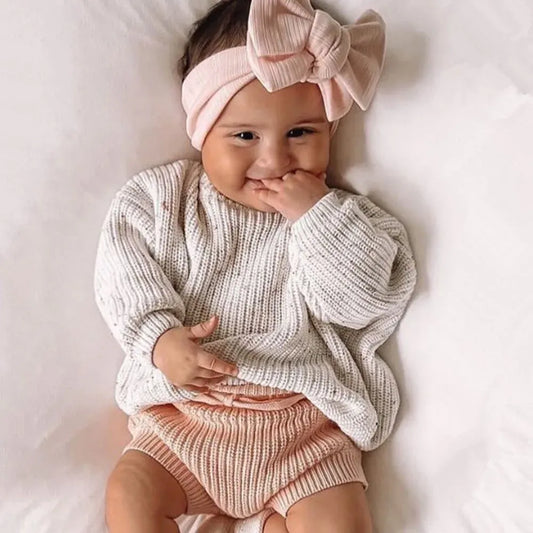 ニット・セーター ベビーキッズトップス リブニット セーター カラフルネップ 2カラー【mh0006346】