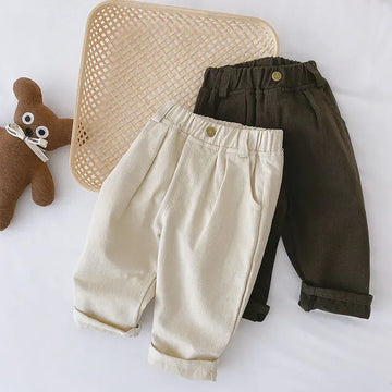 ロングパンツ・スウェットパンツ キッズパンツ ルーズロングパンツ シンプルベーシック 2カラー【mh0006490】