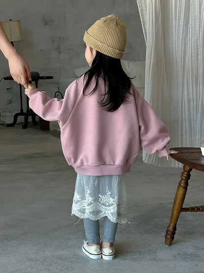 トレーナー・フーディ キッズトップス 長袖プリントルーズスウェットシャツプルオーバー 2カラー【mh0006810】