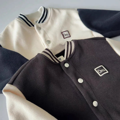 ショートコート・ジャケット・ジャンパー ベビーアウター パッチワークベースボールスタジアムジャンパー スタジャン2カラー【mh0007069】