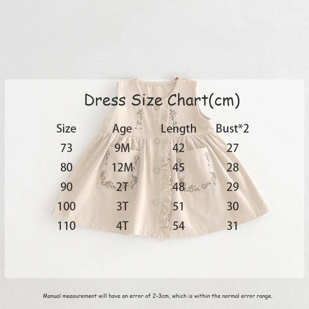 長袖セットアップ ベビーキッズトップス/ワンピース フラワー刺繍襟長袖ブラウス/フラワー刺繍ノースリーブワンピース 2カラー【mh0007180】