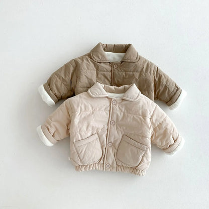 ショートコート・ジャケット・ジャンパー ベビーキッズアウター 中綿キルティングブルゾンコートジャケット 2カラー【mh0007526】