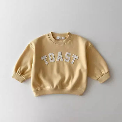 長袖セットアップ ベビーキッズセットアップ 2点セット レターロゴワッペン長袖スウェットシャツ+スウェットロングパンツ【mh0007638】