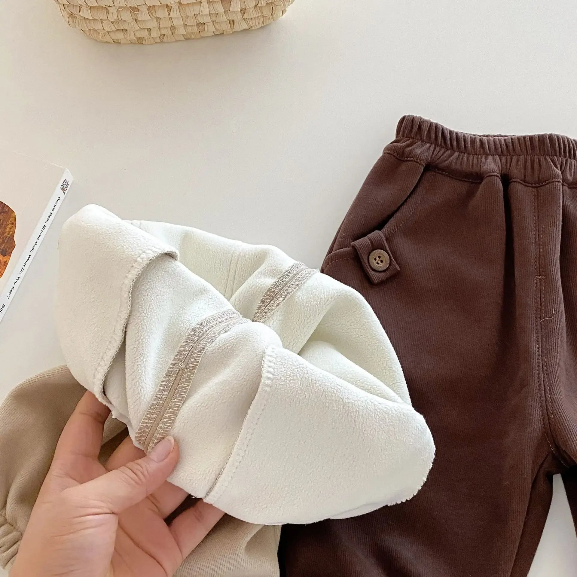 ロングパンツ・スウェットパンツ ベビーキッズパンツ 裏フリースロングルーズシンプルスウェットパンツ 2カラー【mh0007678】