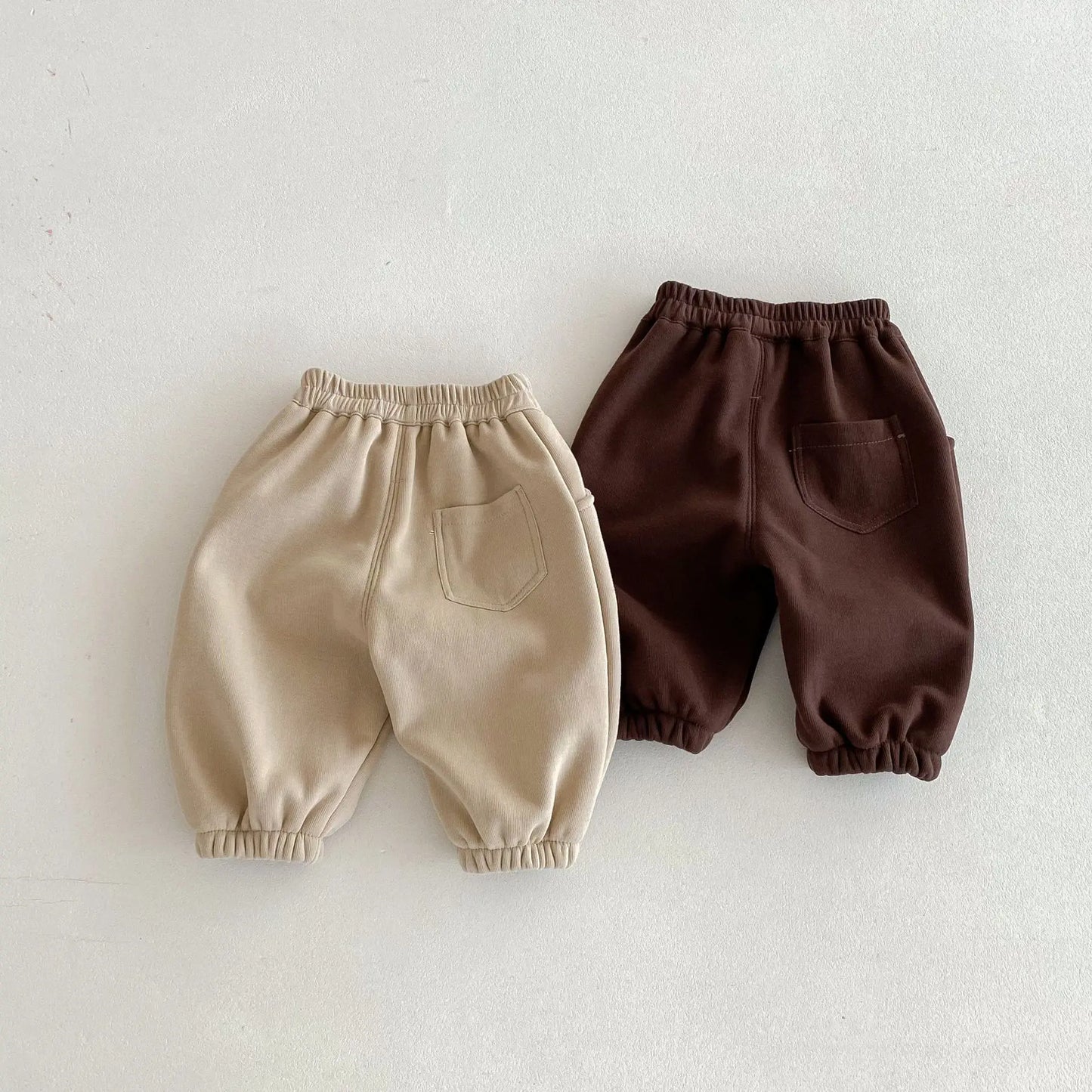 ロングパンツ・スウェットパンツ ベビーキッズパンツ 裏フリースロングルーズシンプルスウェットパンツ 2カラー【mh0007678】