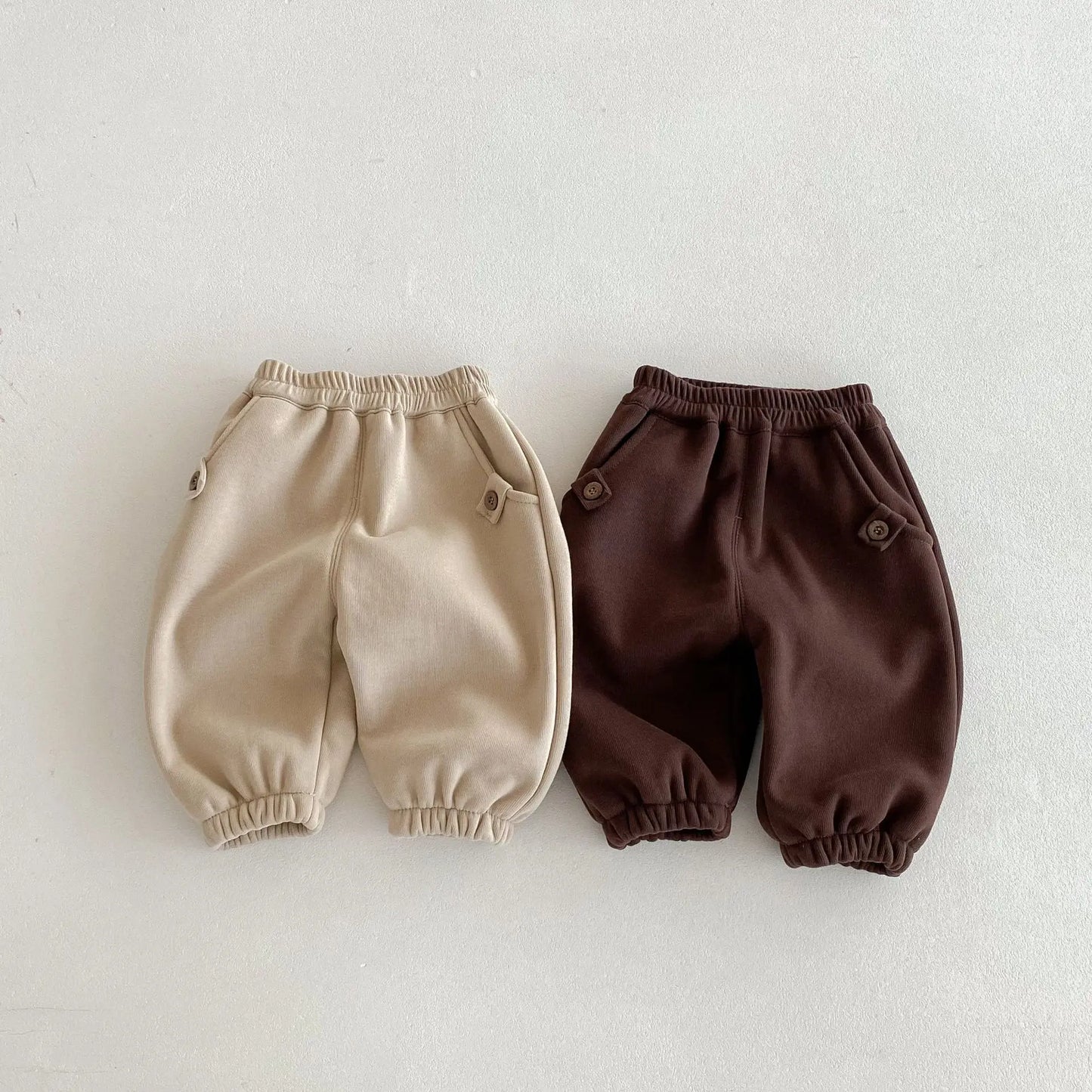 ロングパンツ・スウェットパンツ ベビーキッズパンツ 裏フリースロングルーズシンプルスウェットパンツ 2カラー【mh0007678】