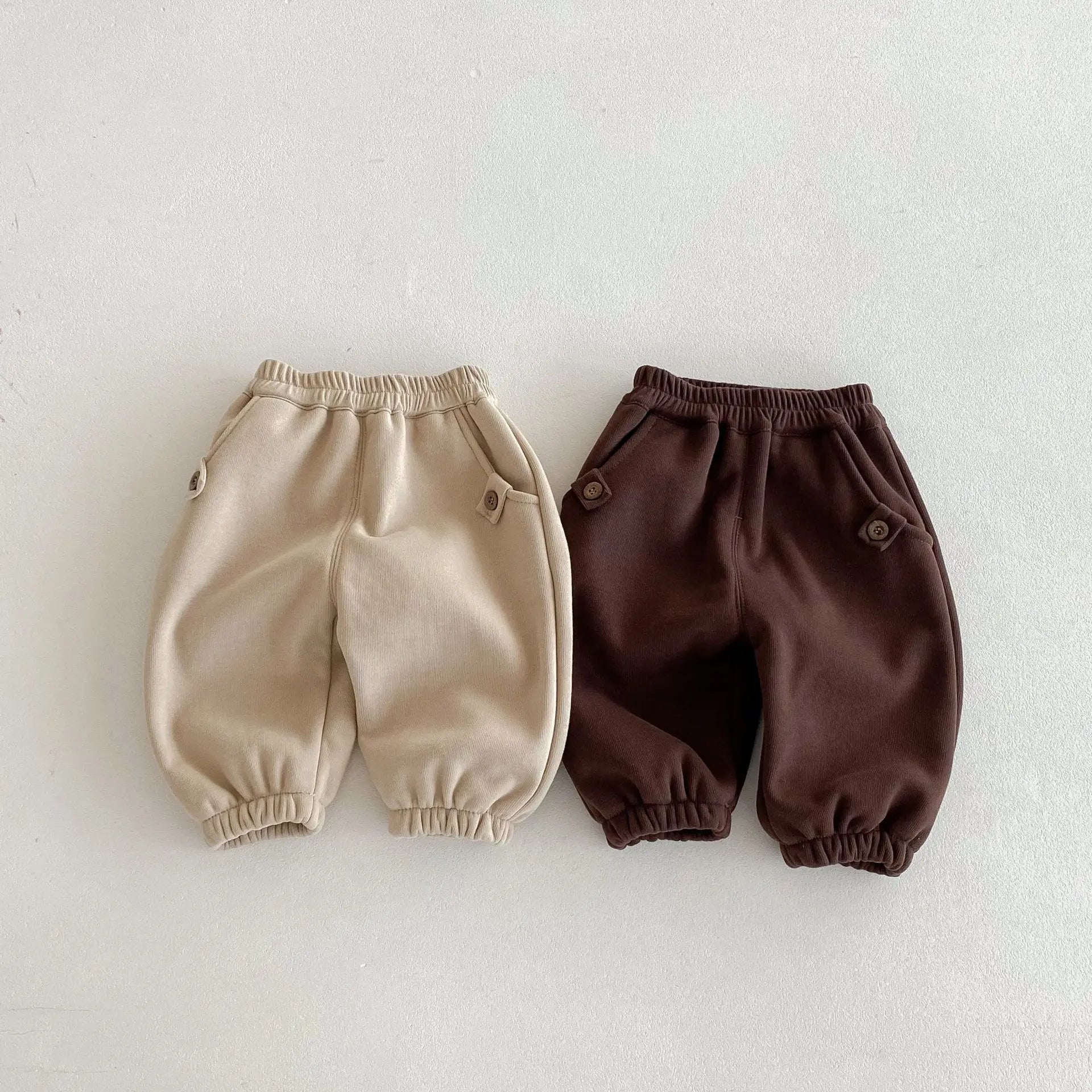 ロングパンツ・スウェットパンツ ベビーキッズパンツ 裏フリースロングルーズシンプルスウェットパンツ 2カラー【mh0007678】