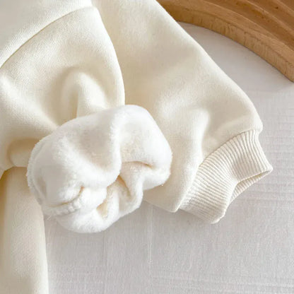 長袖ロンパース キッズジャンプスーツ クリスマスプリントフーディ長袖ロンパース 2カラー【mh0007681】