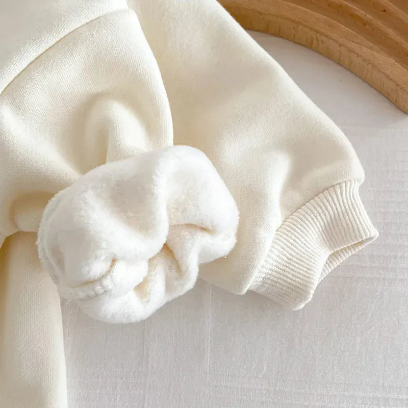 長袖ロンパース キッズジャンプスーツ クリスマスプリントフーディ長袖ロンパース 2カラー【mh0007681】