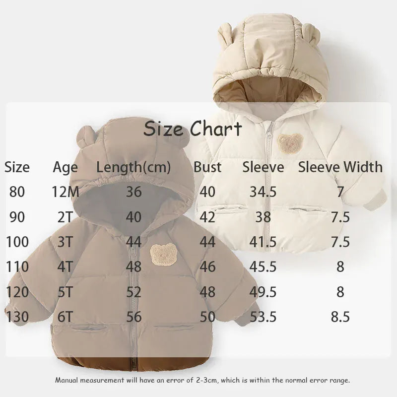 ショートコート・ジャケット・ジャンパー キッズアウター くま耳フーディ中綿ダウンキルティングジャケットコート 2カラー【mh0007685】