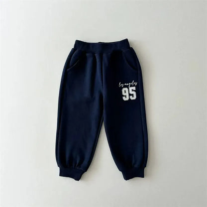 長袖セットアップ キッズセットアップ 2点セット レターロゴプリント長袖スウェットシャツ+ロングスウェットパンツ【mh0007727】