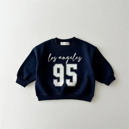 長袖セットアップ キッズセットアップ 2点セット レターロゴプリント長袖スウェットシャツ+ロングスウェットパンツ【mh0007727】