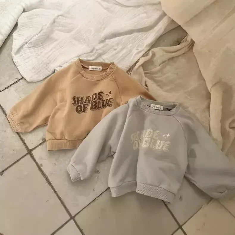 長袖セットアップ ベビーセットアップ 2点セット レターロゴプリント長袖スウェットシャツ+スウェットパンツ【mh0008121】