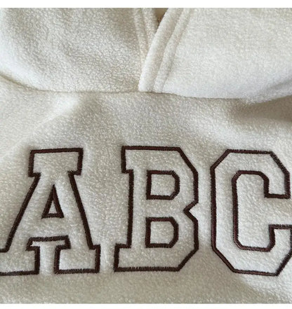 長袖セットアップ キッズセットアップ 2点セット レターロゴ刺繍フリースフーディパーカー+ロングパンツ【mh0008168】