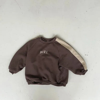 長袖セットアップ キッズセットアップ 2点セット レターロゴプリント長袖スウェットトレーナー+スウェットロングパンツ【mh0008355】