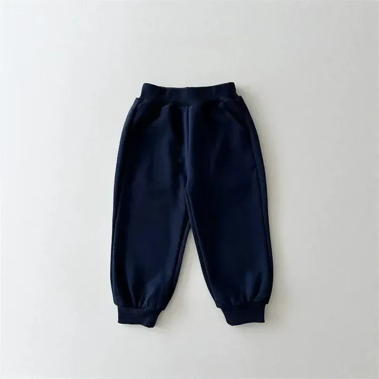 長袖セットアップ キッズセットアップ 2点セット ハートベアプリント長袖スウェットシャツ+ロングスウェットパンツ【mh0008791】