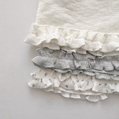 ノースリーブセットアップ ベビーセットアップ 2点セット フリルキャミソール+ショートパンツ【mh0009156】