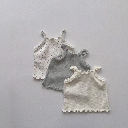 ノースリーブセットアップ ベビーセットアップ 2点セット フリルキャミソール+ショートパンツ【mh0009156】