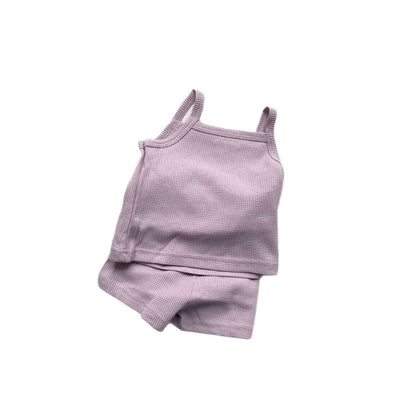 ノースリーブセットアップ キャミソール+ショートパンツセットアップ 2点セット【mh0009433】