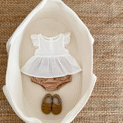 半袖セットアップ チェックフリルスリーブブラウス+レースフリルブルマパンツセットアップ 2点セット【mh0010167】