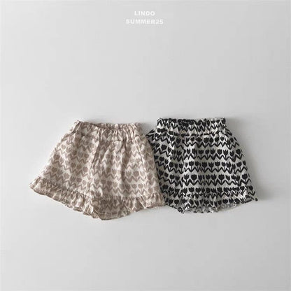 ノースリーブセットアップ チューリップフリルショルダーブラウス+フリルショートパンツセットアップ 2点セット【mh0010367】