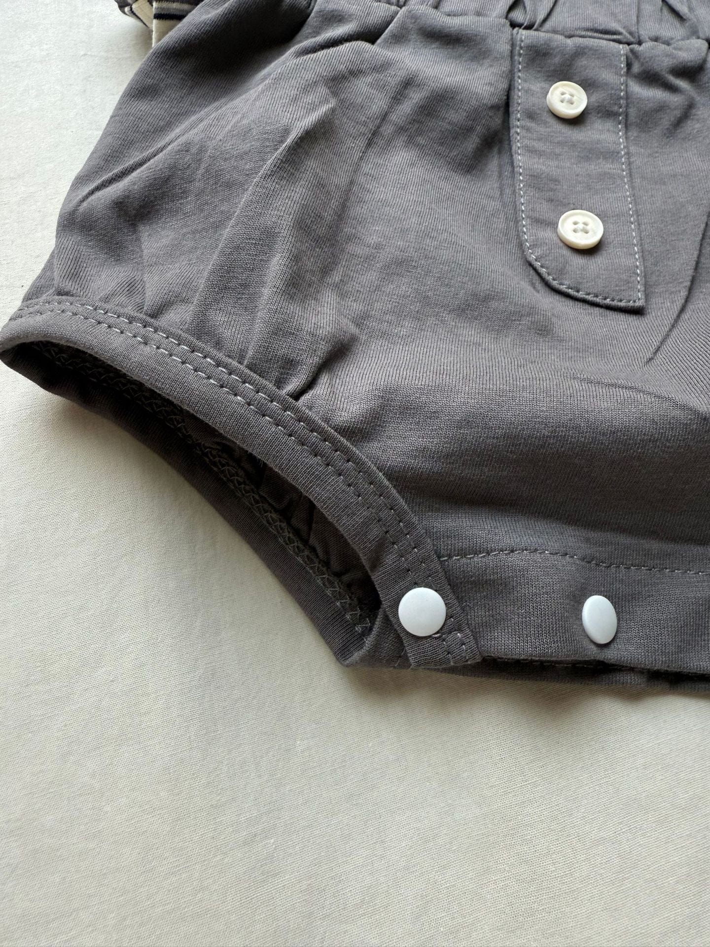 ノースリーブセットアップ ボーダータンクトップ+ブルマパンツセットアップ 2点セット【mh0010420】