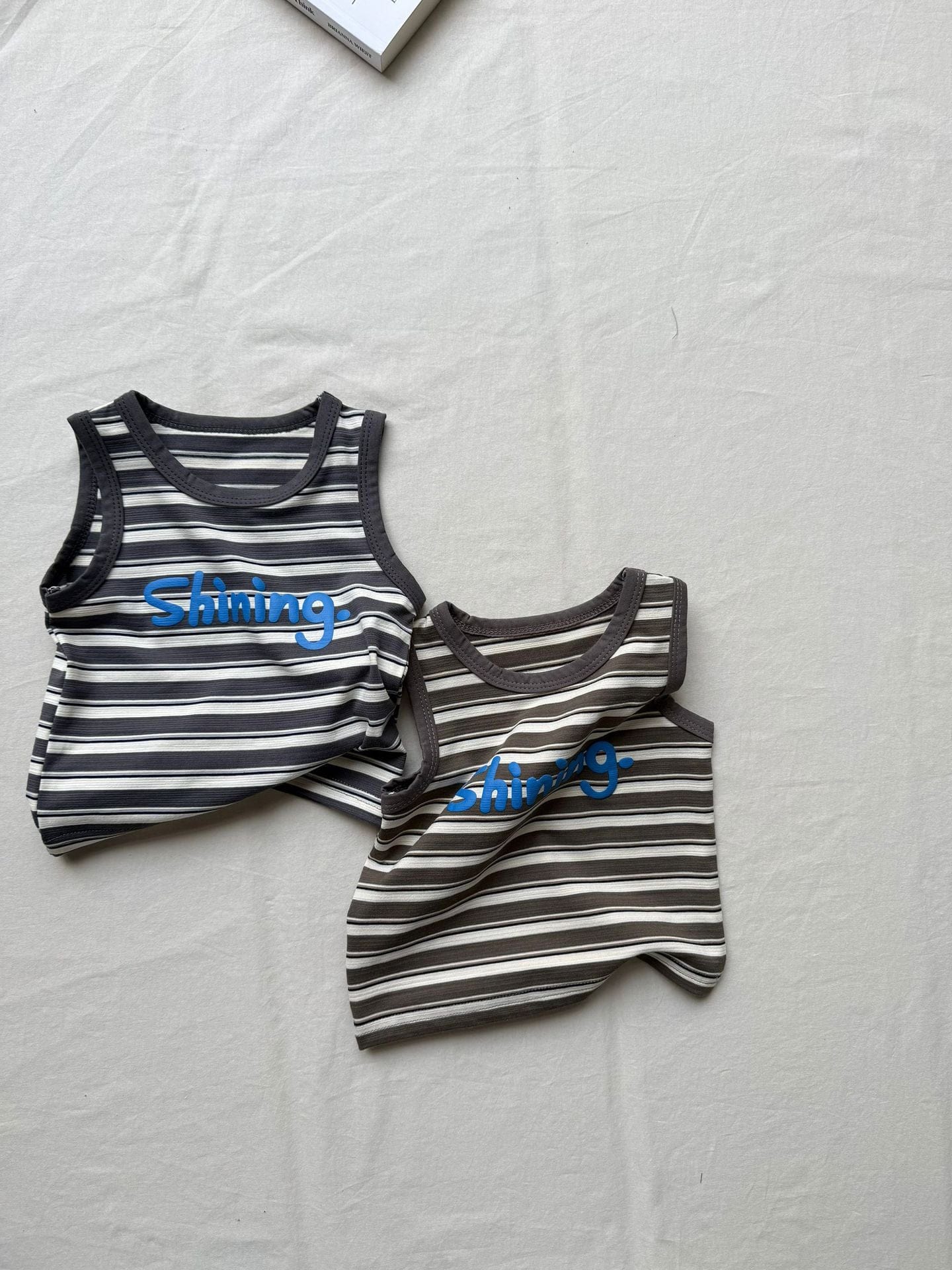 ノースリーブセットアップ ボーダータンクトップ+ブルマパンツセットアップ 2点セット【mh0010420】