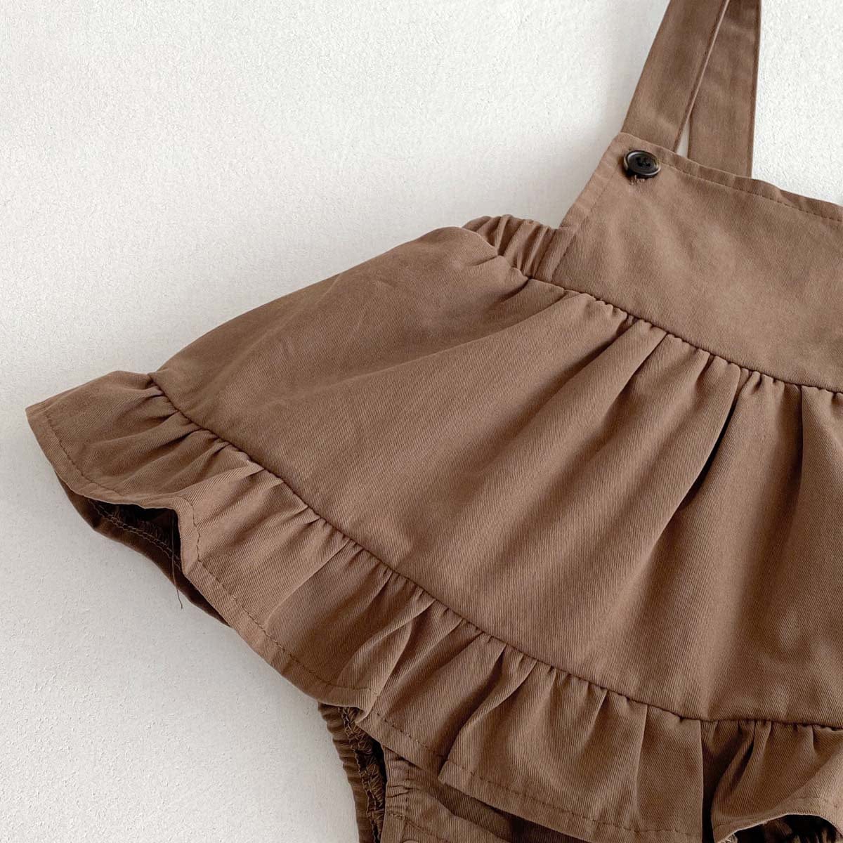 ロンパースセットアップ フリルビッグカラーブラウス+サスペンダースカートロンパース 2点セット【mh0010923】