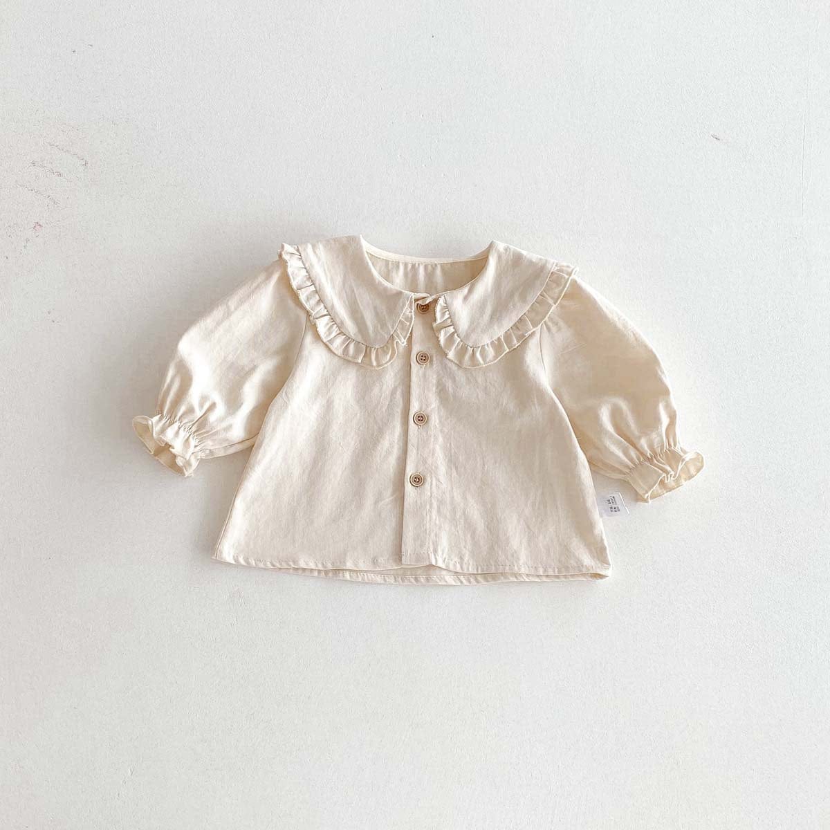 ロンパースセットアップ フリルビッグカラーブラウス+サスペンダースカートロンパース 2点セット【mh0010923】