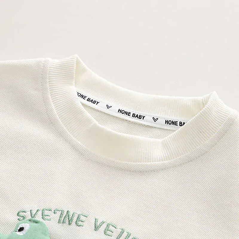 半袖セットアップ キッズセットアップ 2点セット 半袖Tシャツ+ショートパンツ 恐竜ワニ 2カラー【mh0005487】