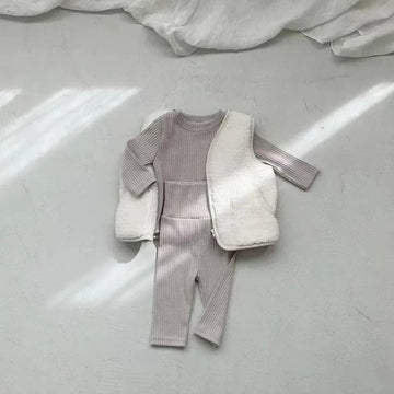 長袖パジャマ ベビーセットアップ 2点セット 長袖パジャマ ルームウェア 長袖Tシャツ パンツ 3カラー ユニセックス 男の子 女の子 子供服