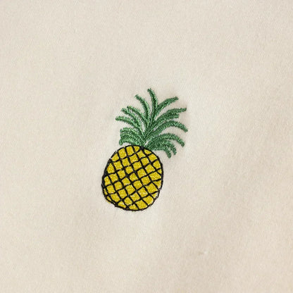 半袖セットアップ ベビーセットアップ 2点セット 半袖Tシャツ+ショートパンツ パイナップル/おばけ/うさぎ ワンポイント刺繍 3カラー【mh0006106】