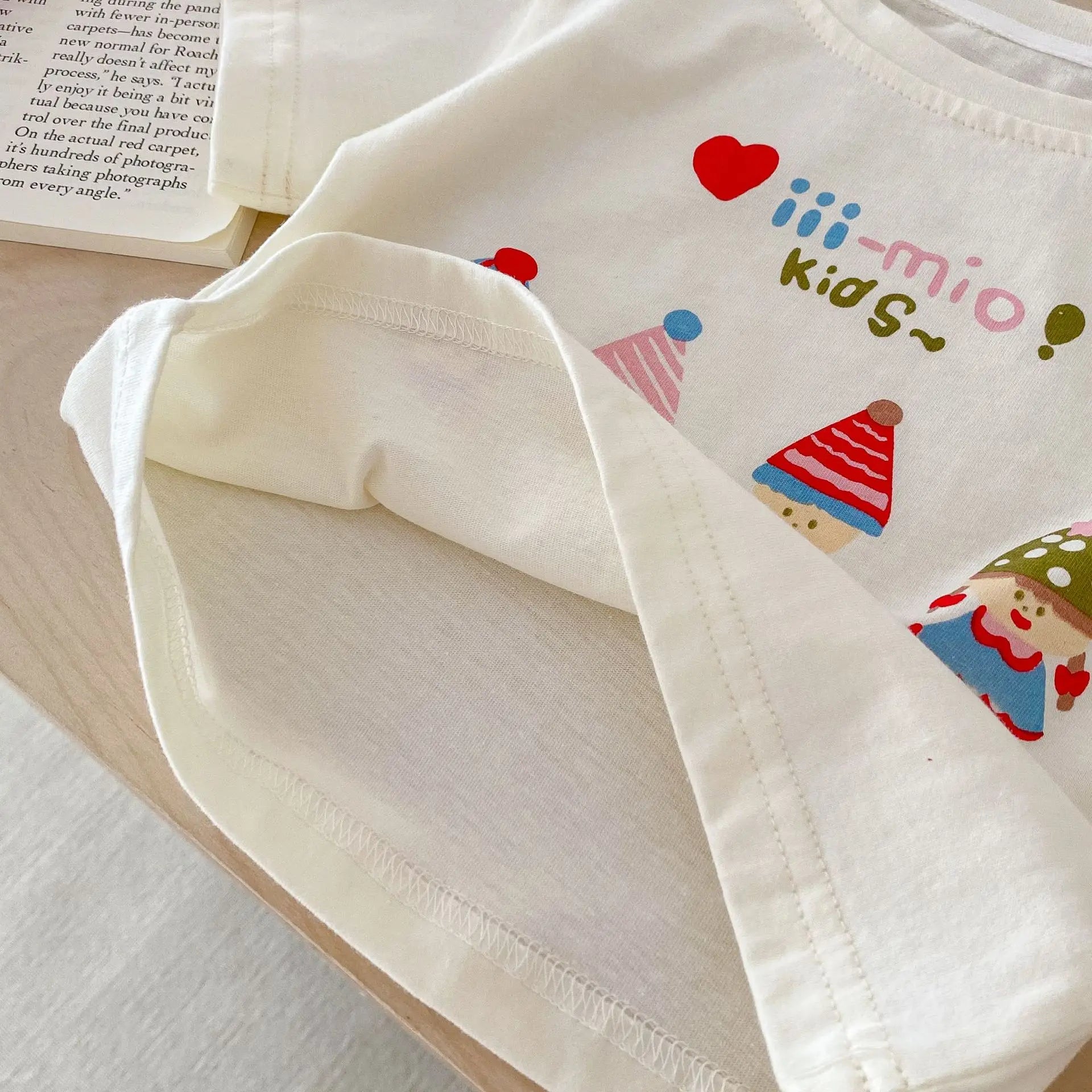 半袖セットアップ キッズセットアップ 2点セット 半袖プリントTシャツ+チェックショートパンツ【mh0005456】