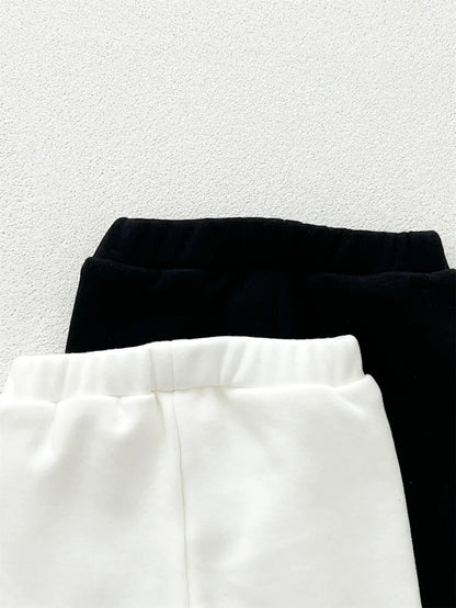 長袖セットアップ キッズセットアップ 2点セット ペプラムレースフリル長袖Tシャツ+裾レースロングフレアパンツ【mh0008503】