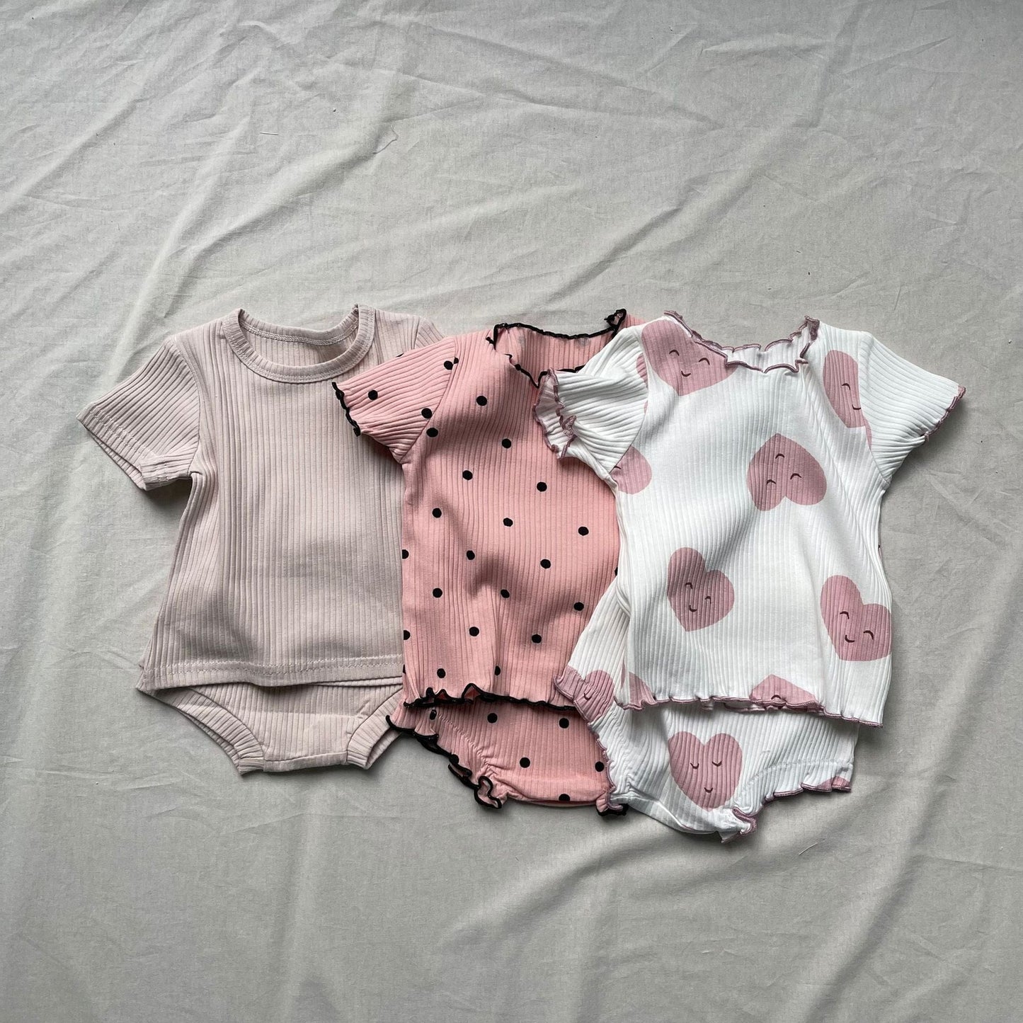 半袖セットアップ ベビーセットアップ 2点セット 半袖Tシャツ+ハイウェストブルマパンツ【mh0009172】