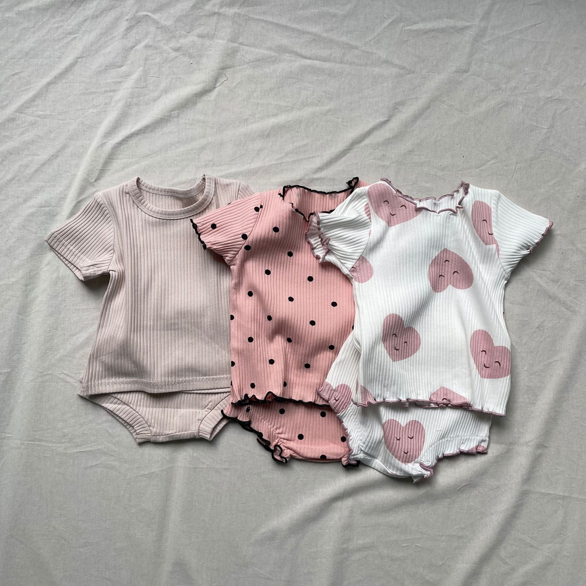 半袖セットアップ ベビーセットアップ 2点セット 半袖Tシャツ+ハイウェストブルマパンツ【mh0009172】