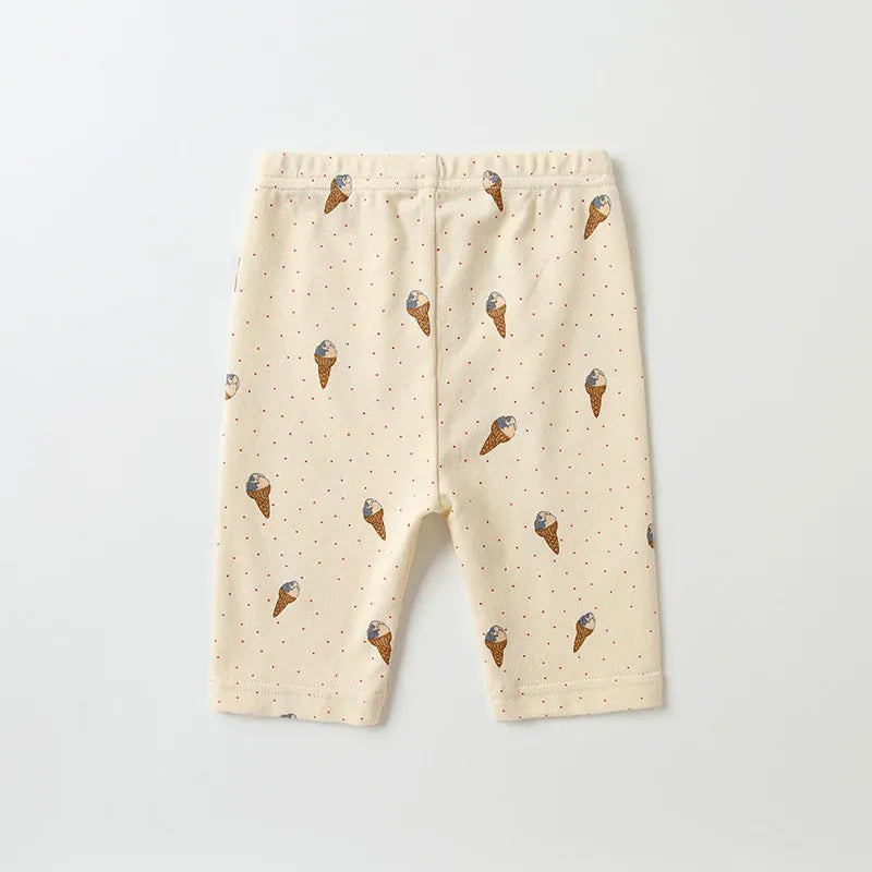 半袖ロンパース 23002 pant / 66cm 0-6m ベビーロンパース/パンツ 半袖肌着  ボディシャツ アイスクリームプリント柄【mh0005532】