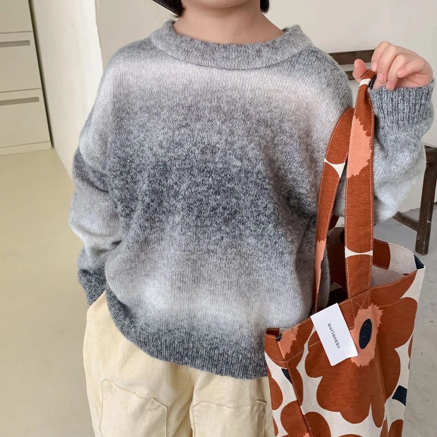 ニット・セーター キッズセーター ニットトップス レインボー グラデーション カラフル 3カラー ユニセックス 男の子 女の子 子供服 1085C