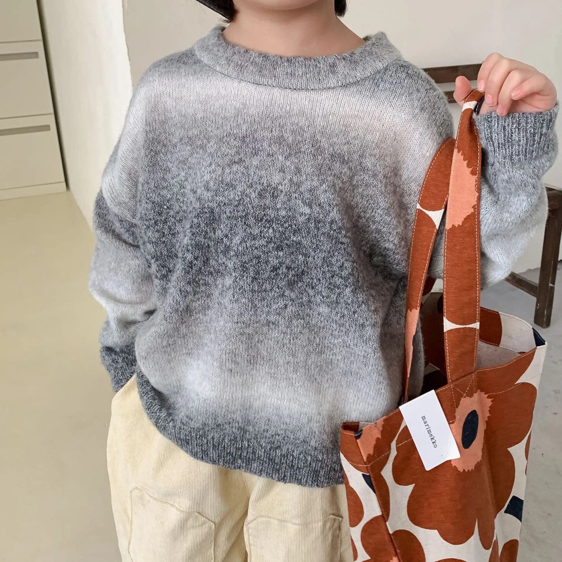 ニット・セーター キッズセーター ニットトップス レインボー グラデーション カラフル 3カラー ユニセックス 男の子 女の子 子供服 1085C